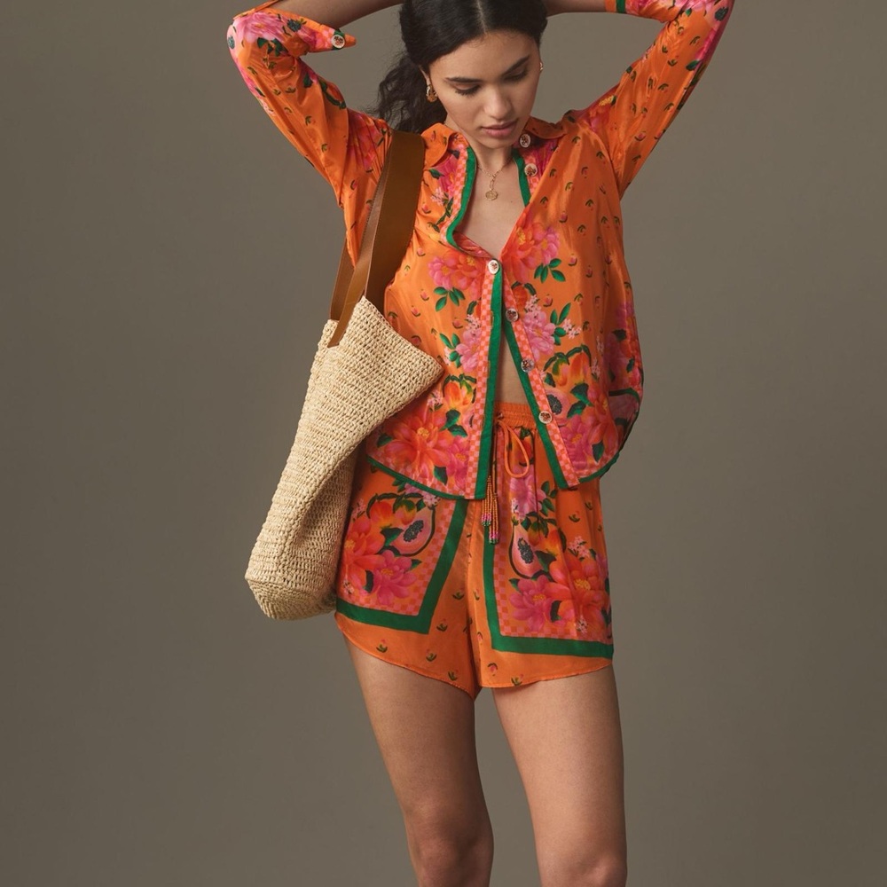 FARM RIO ORANGE GARDEN SHORT XS